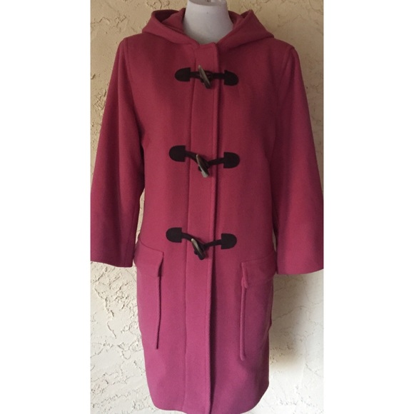 NWOT Talbots toggle button, mauve wool blend coat - Picture 1 of 8